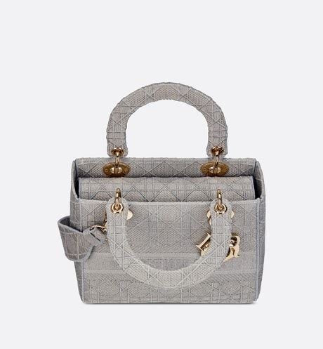 medium gray stone lady dior embroidered cannage bag|Medium Lady Dior Bag Stone Gray Cannage Lambskin .